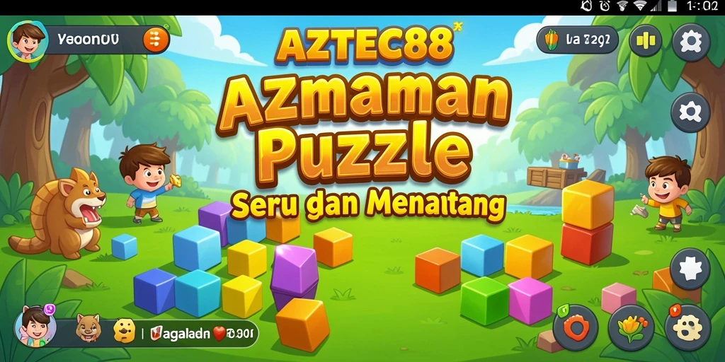 Tampilan gameplay seru AZTEC88 dengan beragam tantangan puzzle.