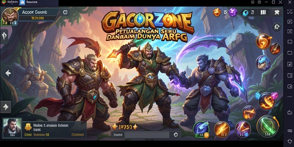 Screenshot menampilkan aksi pertarungan seru dalam GACORZONE.