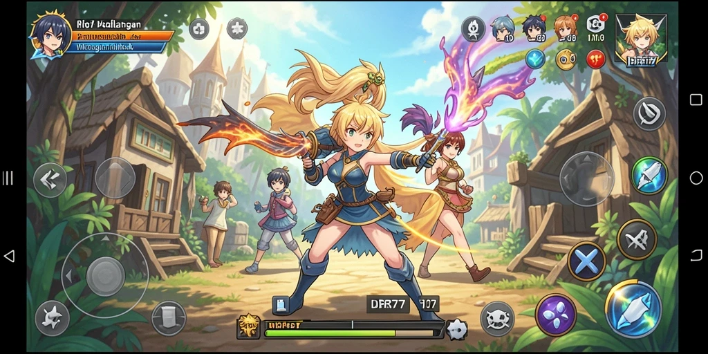 Gameplay menakjubkan dan karakter Anime yang dinamis.