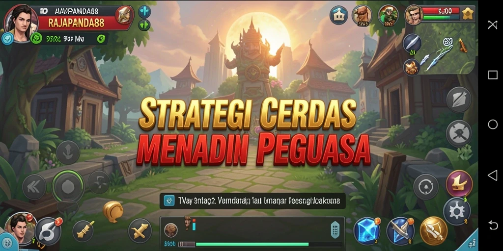 Tangkapan layar menunjukkan aksi strategi seru dalam RAJAPANDA88.