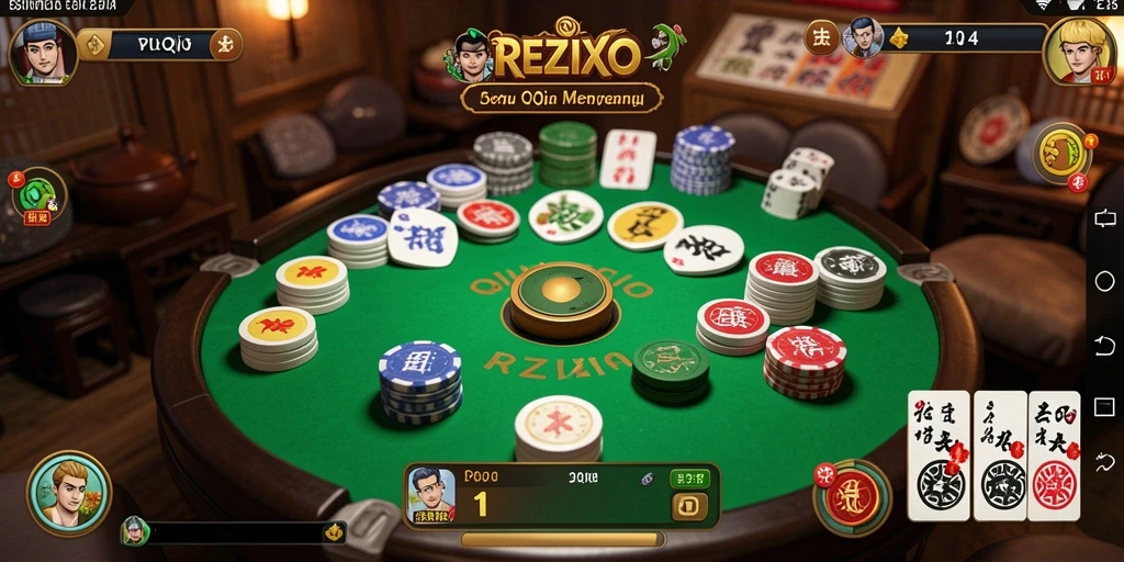 Gameplay QiuQiu yang seru dan interaktif dalam REZIXO.
