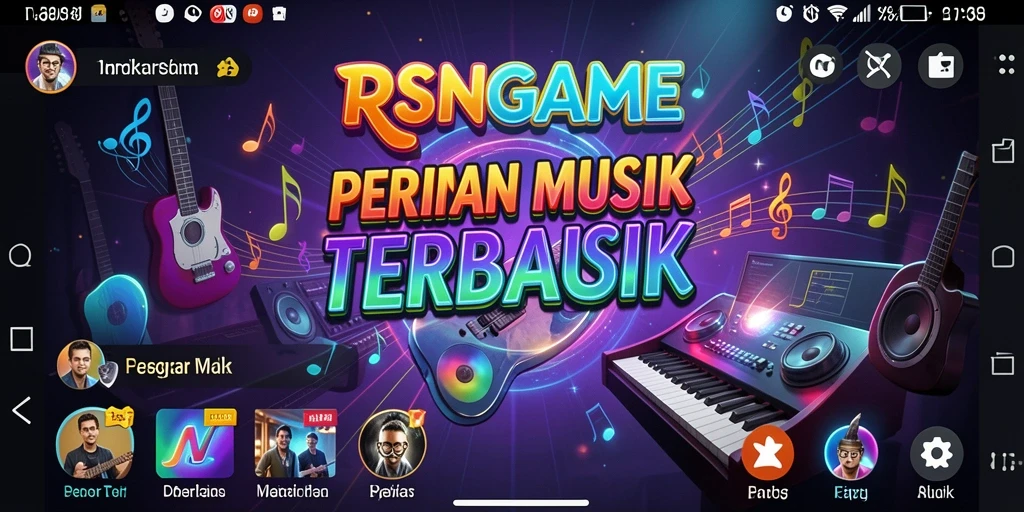 Screenshot gameplay RSNGAME dengan musik yang menarik.