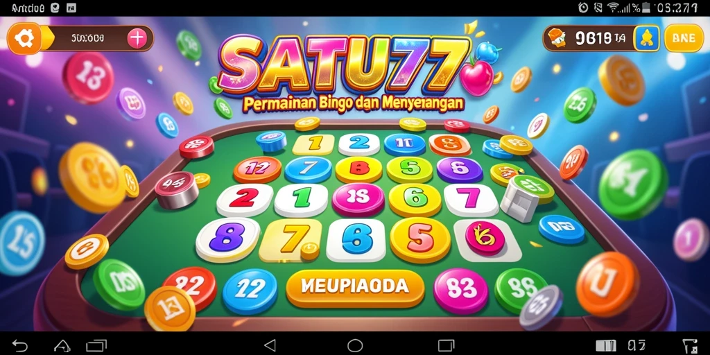 Gameplay seru SATU77 dengan angka Bingo yang menarik.
