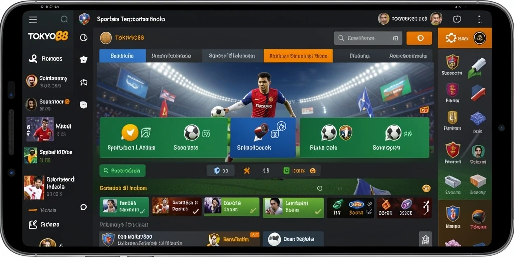 Tampilan gameplay menarik dalam aplikasi Sportsbook TOKYO88.